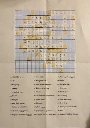 Balla Bogdán jr. keresztrejtvénye